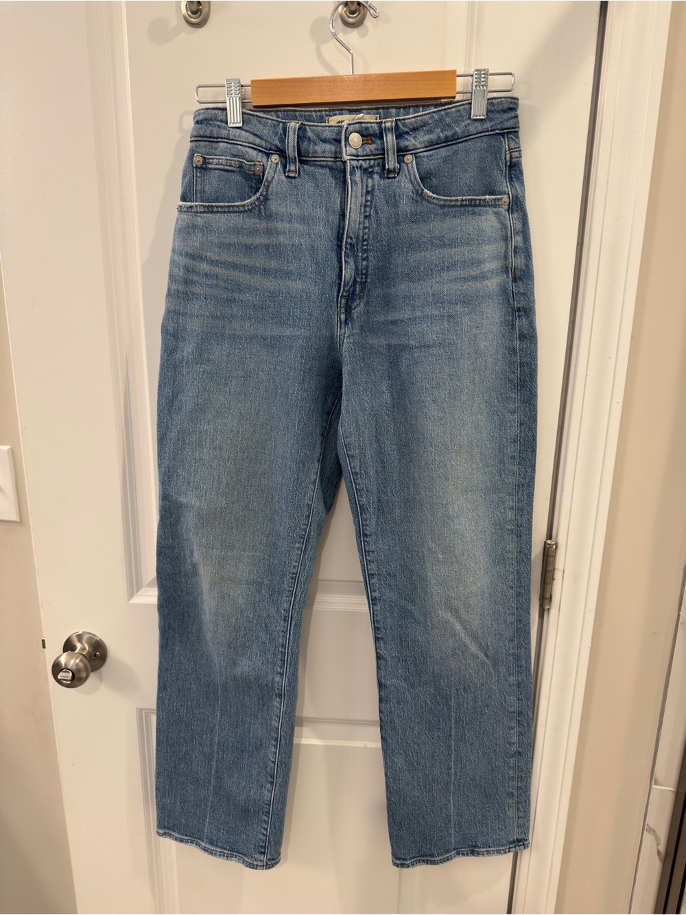 Madewell Curvy Straight Leg Women's Jeans - Light Blue